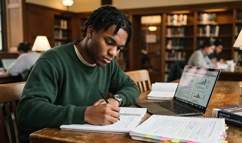 Nia University e-library learning illustration